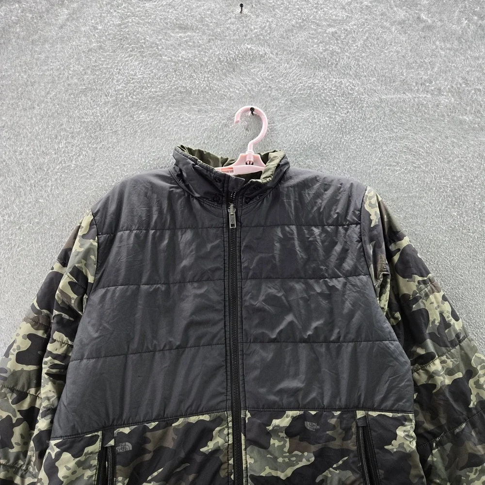 The North Face Boys Jacket XXL (18/20) Green Embroidered Camouflage READ